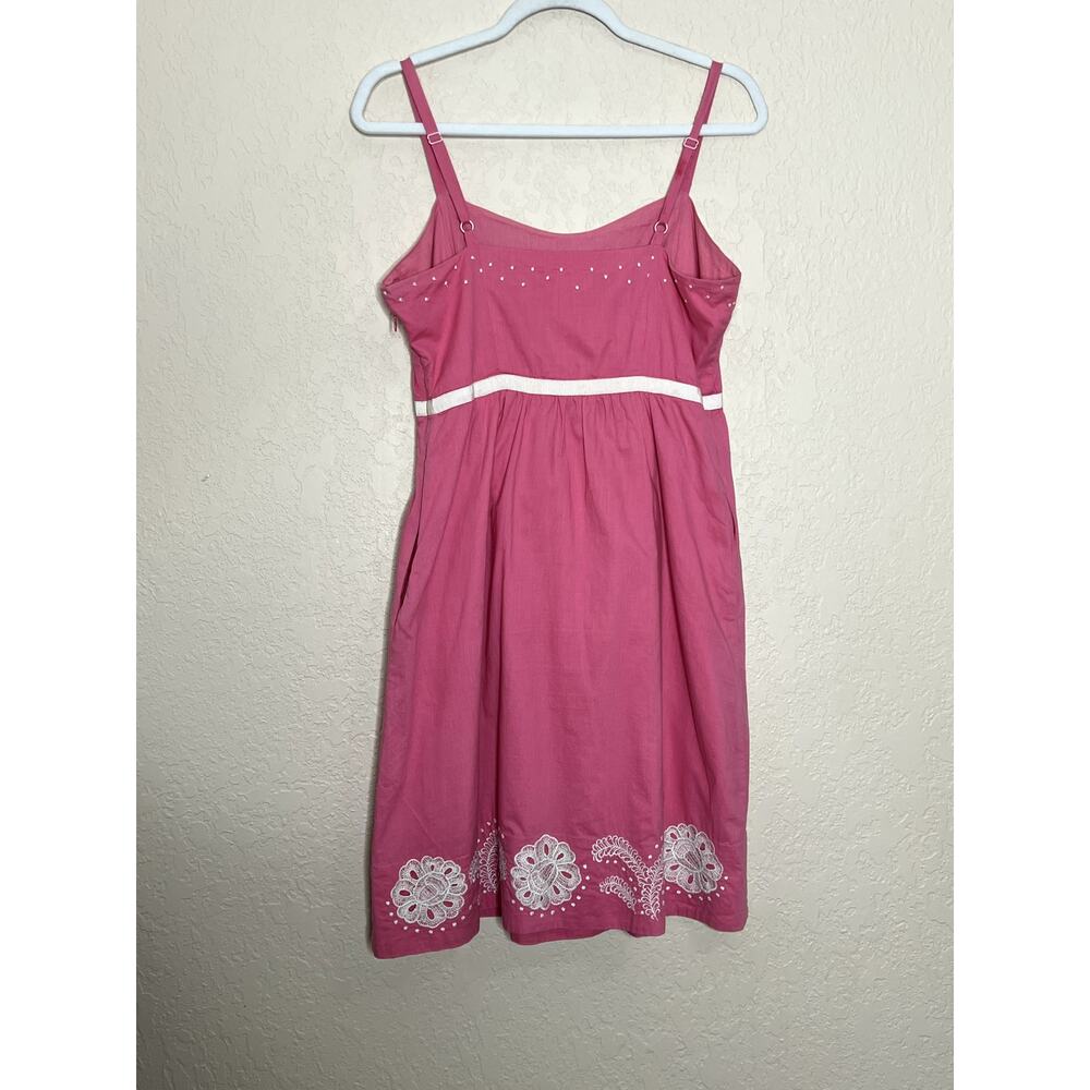 Moulinette Soeurs dess size 8 pink/white eyelet trim lined couquette, feminine - Picture 9 of 15